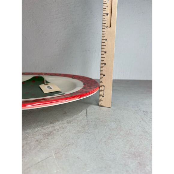 Marco e Cristina Ceramic Christmas Tree Round Decorative Platter 16” Multicolor - Picture 9 of 9